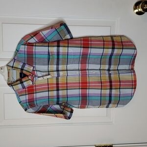 Gap Short Sleeve Plaid Shirt NWT Size M